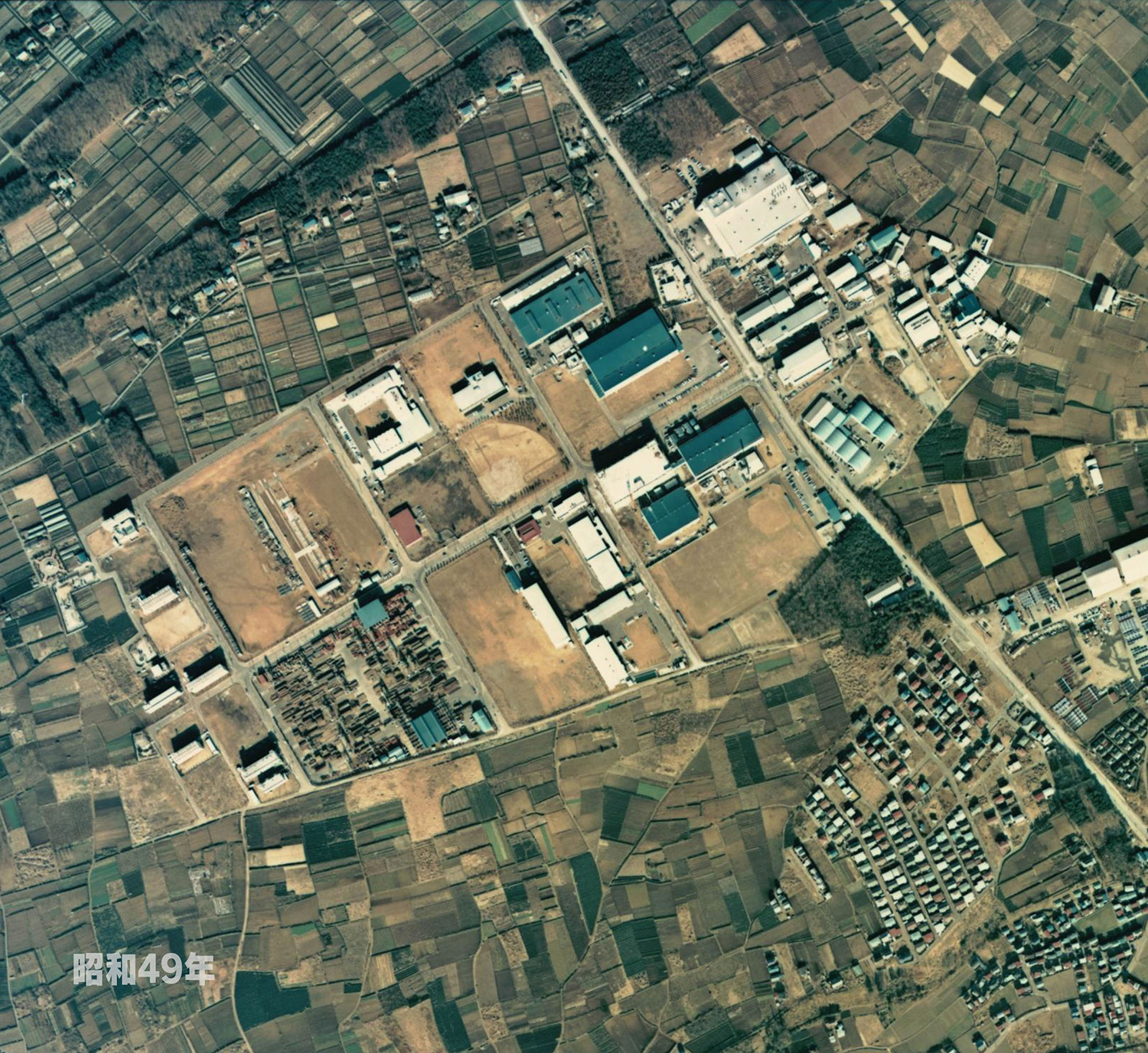 狭山工業団地工業会　航空写真（1974年）