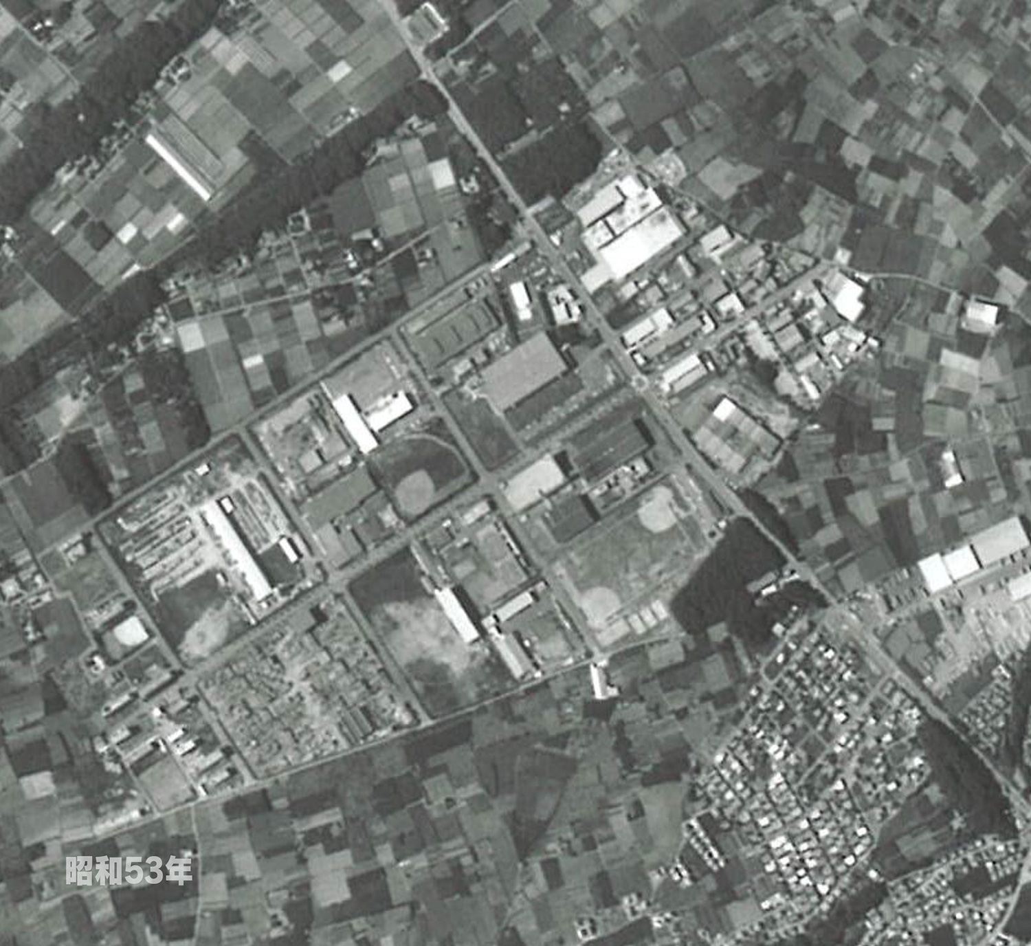 狭山工業団地工業会　航空写真（1978年）