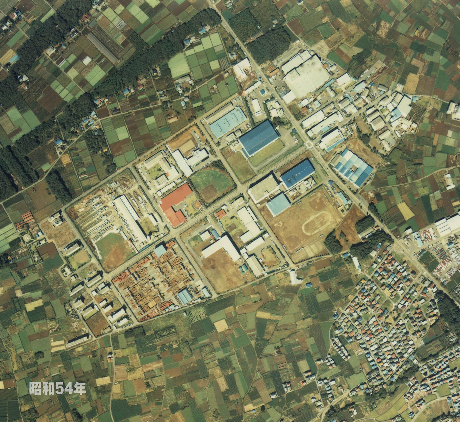 狭山工業団地工業会　航空写真（1979年）