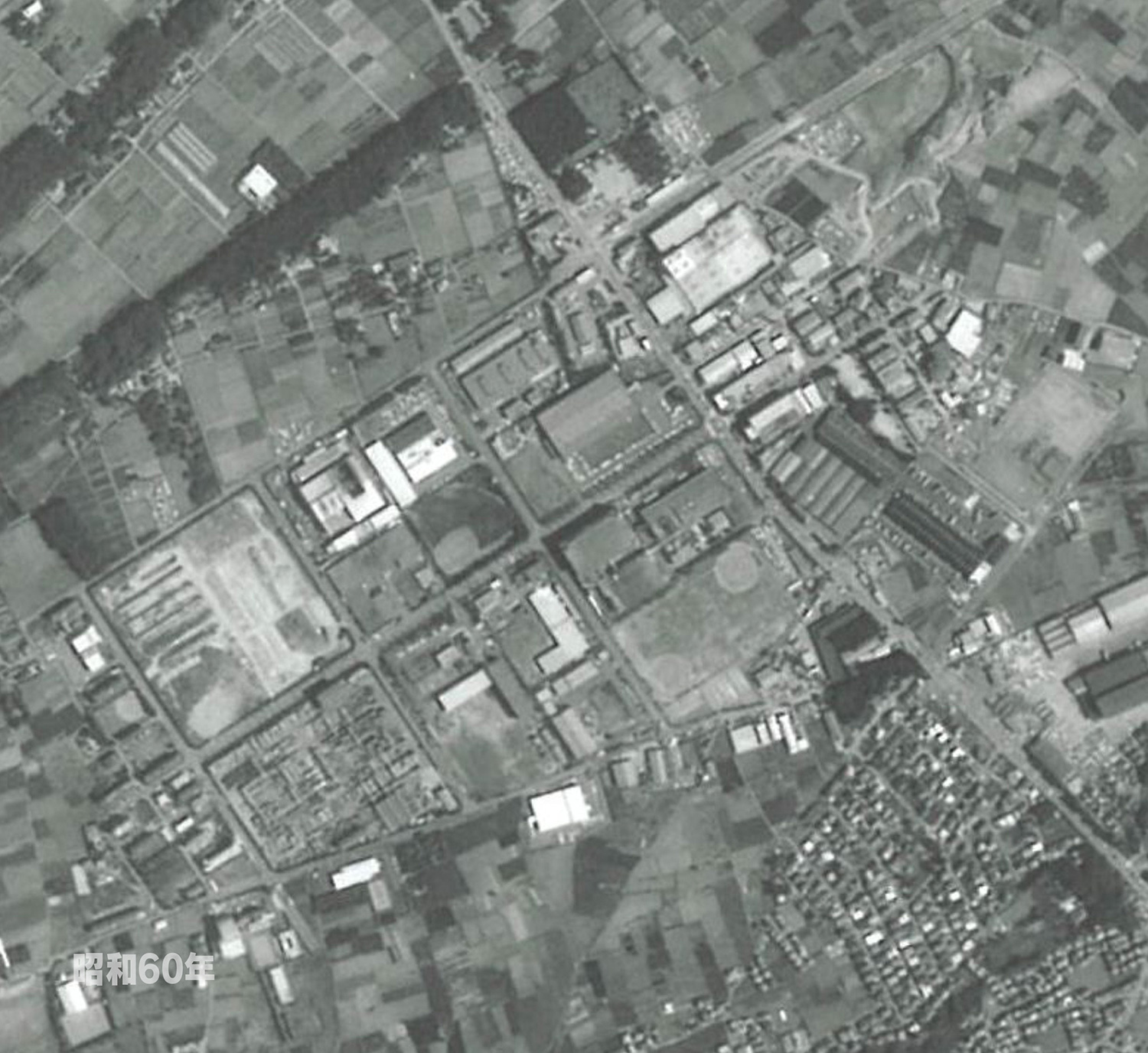 狭山工業団地工業会　航空写真（1985年）