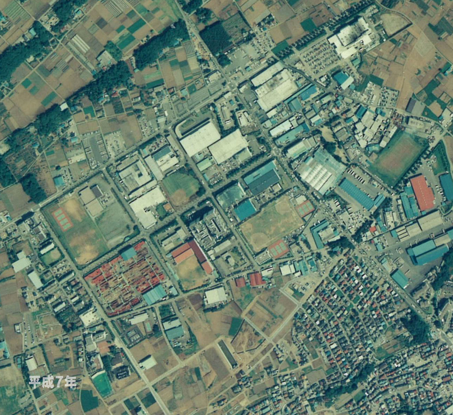 狭山工業団地工業会　航空写真（1995年）