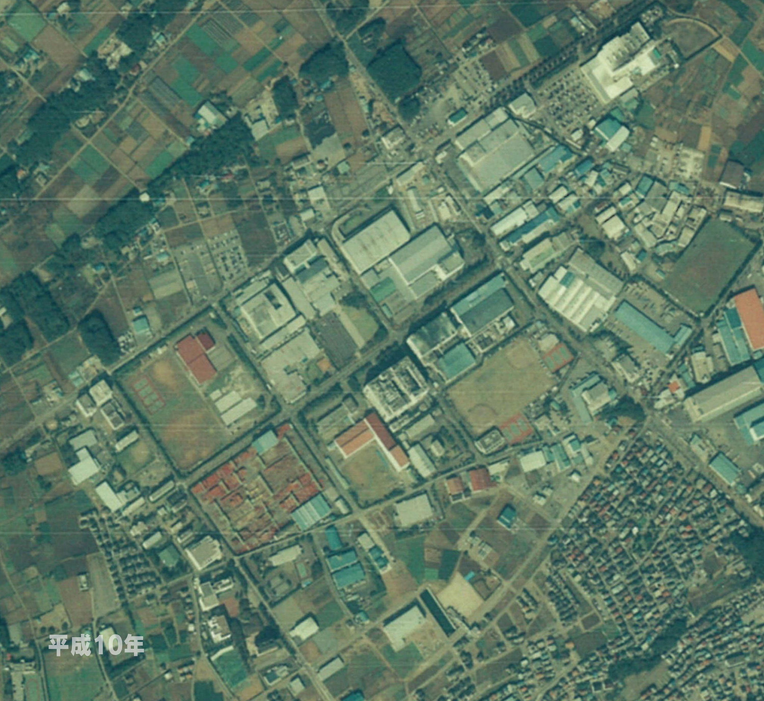 狭山工業団地工業会　航空写真（1998年）