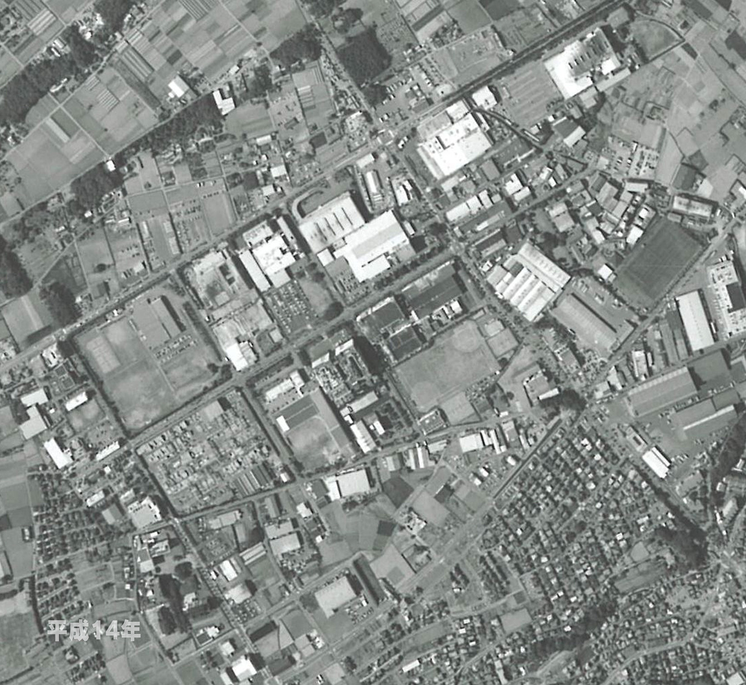 狭山工業団地工業会　航空写真（2002年）